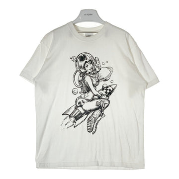 BILLIONAIRE BOY CLUB ビリオネアボーイズクラブ ロケット ガール Tシャツ ホワイト sizeL 瑞穂店