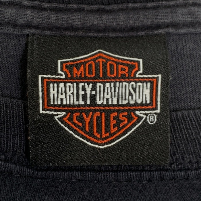 HARLEY-DAVIDSON ハーレーダビッドソン スカル バー&シールド プリントTシャツ ブラック ホンジュラス製 Size 2XL 福生店