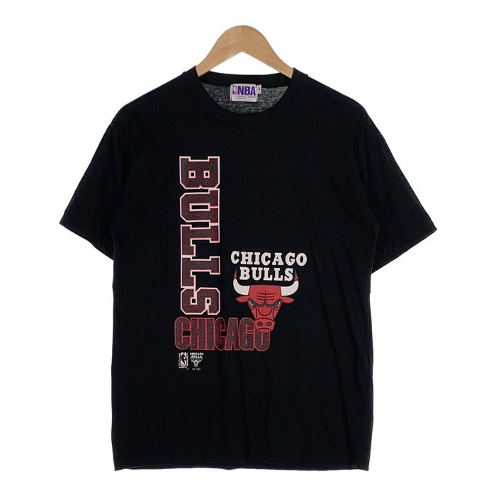 90's NBA CHICAGO BULLS シカゴブルズ プリント Tシャツ ブラック 日本製 Size 160 (S相当) 福生店