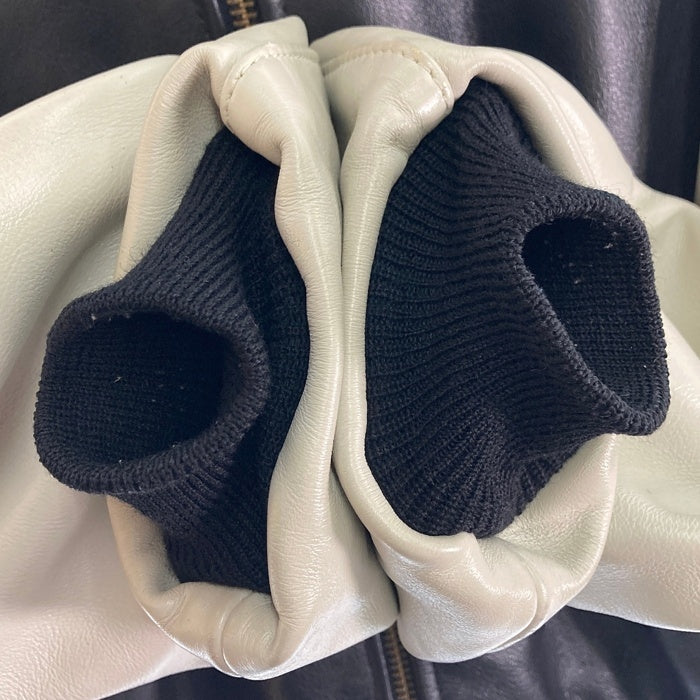 VANSON バンソン TJV USA製 胸ワッペン レザー チームジャケット ブラック size42 瑞穂店