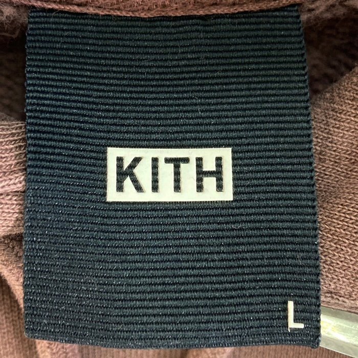 KITH キス Williams III Hoodie 刺繍ロゴ 顔料染め プルオーバーパーカー パープル sizeL 瑞穂店
