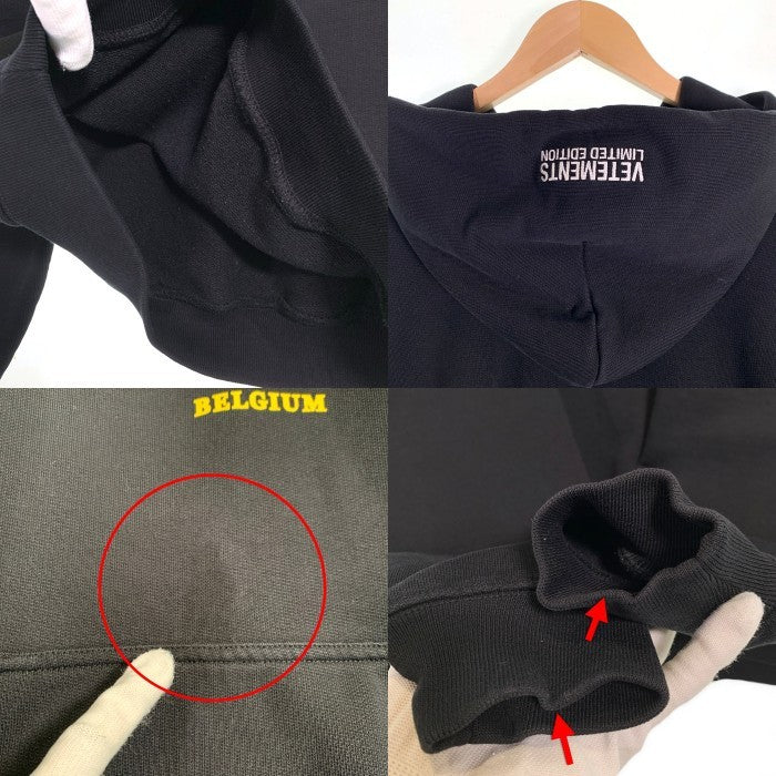 VETMENS ヴェトモン 19SS SECRET SOCIETY オーバーサイズ プルオーバー フーディー パーカー ブラック Size S 福生店