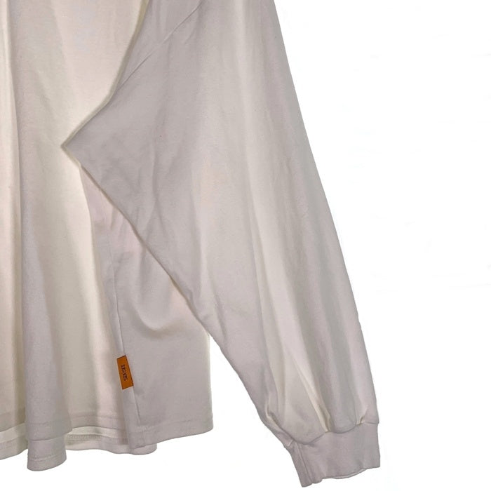 SEE SEE シーシー SUPER BIG ROUND LONG-SLEEVE スーパービッグラウンドロングスリーブ Tシャツ ロゴプリント ホワイト Size L 福生店