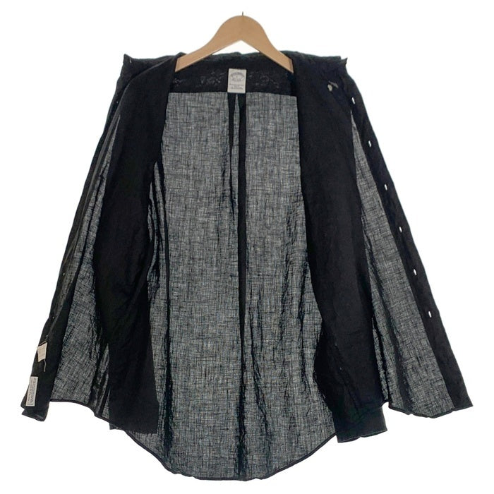 Brooks Brothers ブルックスブラザース リネン 麻 長袖 ボタンダウン シャツ ブラック Size L 福生店