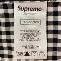 SUPREME シュプリーム 21SS Gingham S/S Shirt ギンガムチェック ショートスリーブシャツ 半袖 ブラック ホワイト SizeL 瑞穂店