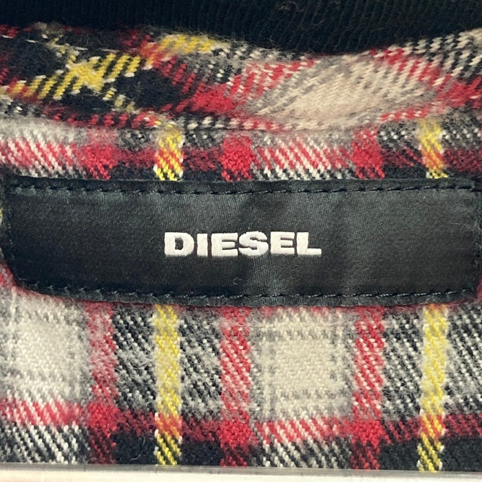 DIESEL ディーゼル フード付きチェックシャツ レッド ブラック sizeXS 瑞穂店