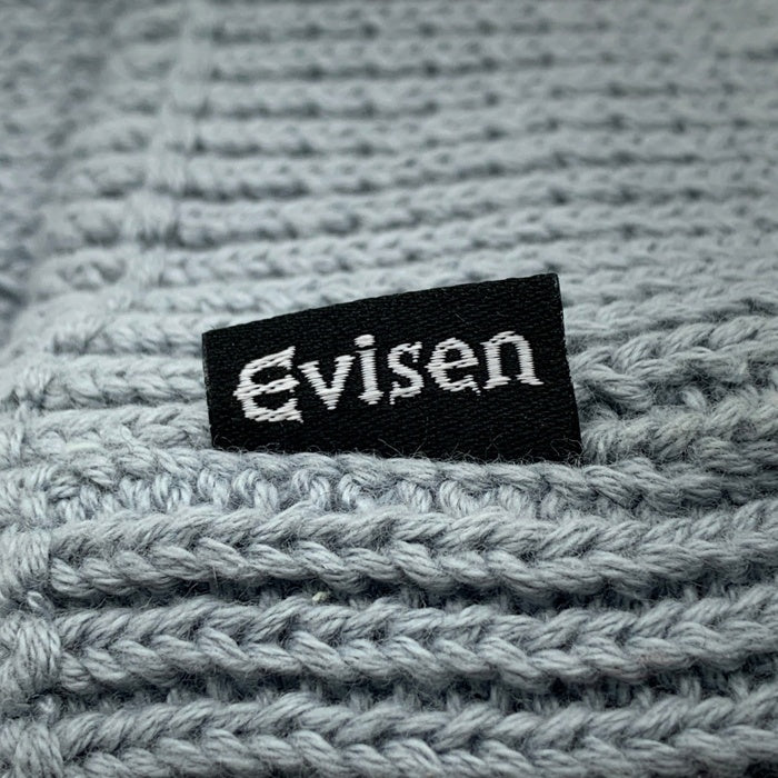 EVISEN SKATEBOARDS エビセン スケートボード LOGO BEANIE ロゴビーニー ニット帽 刺繡ロゴ グレー 福生店