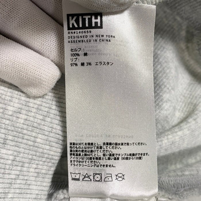 KITH キス クルーネックスウェットトレーナー ワッペン 前V アッシュグレー Size XL 福生店