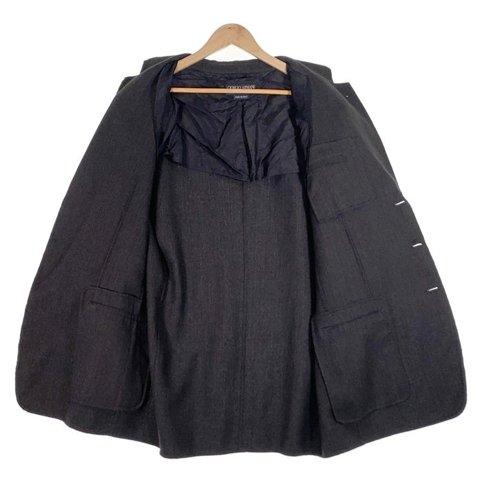 GIORGIO ARMANI ジョルジオアルマーニ CLASSICO ウール 3B テーラードジャケット グレー Size 48 福生店