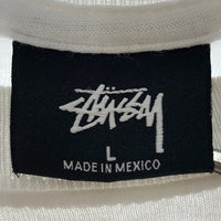 STUSSY ステューシー シャドーマン 千鳥柄 ビッグプリント Tシャツ ホワイト sizeL 瑞穂店