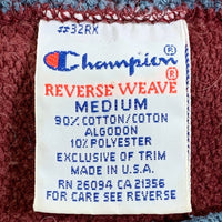 90's Champion チャンピオン REVERSE WEAVE リバースウィーブ リブライン クルーネックスウェットトレーナー エンジ トリコ刺繡 Size M 福生店