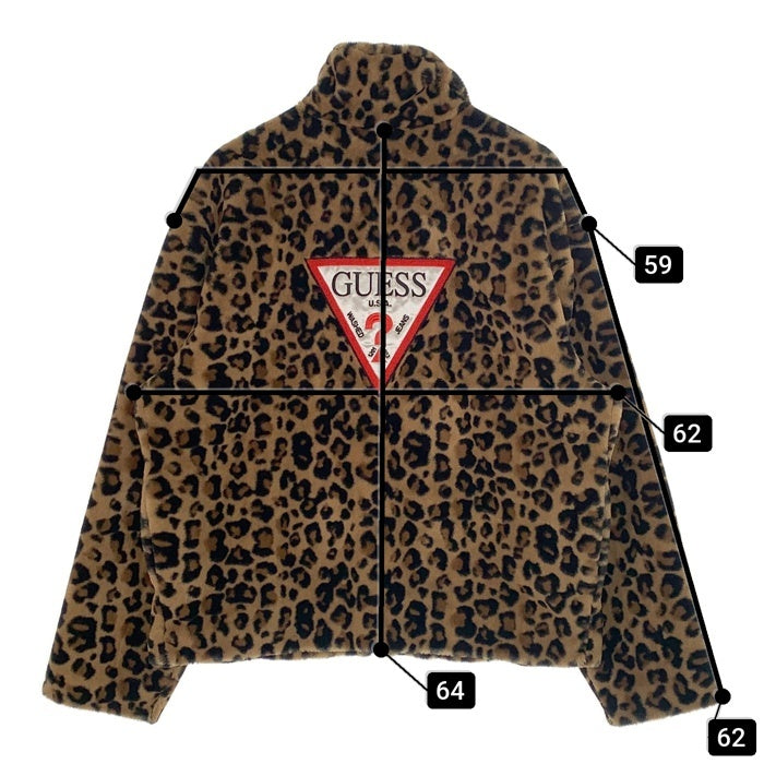 GUESS ゲス 18AW atmos アトモス Fake Fur Jacket レオパード フェイクファー ジャケット M13W8610AT Size L 福生店
