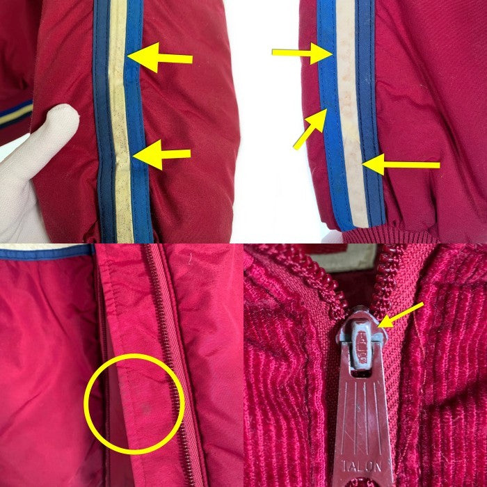 70`s Levi's リーバイス コーデュロイ切替 スキージャケット 中綿 バーガンディー TALON Size M 福生店