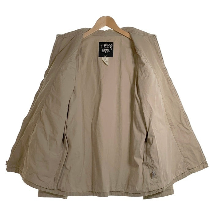 STUSSY ステューシー AUTHENTIC GEAR コットン ミリタリージャケット フィールド ベージュカーキ 中国製 Size L 福生店