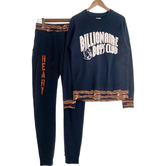 BILLIONAIRE BOYS CLUB ビリオネアボーイズクラブ スウェット クルーネックトレーナー イージーパンツ セットアップ ネイビー Size M 福生店
