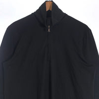 PRADA SPORT プラダスポーツ ハーフジップ プルオーバートップ 長袖 ブラック ポリエステル ラバーパッチ Size L 福生店