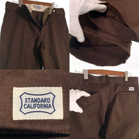 STANDARD CALIFORNIA スタンダードカリフォルニア T/C WORK PANTS チノツイル ワークパンツ ブラウン Size 36 福生店
