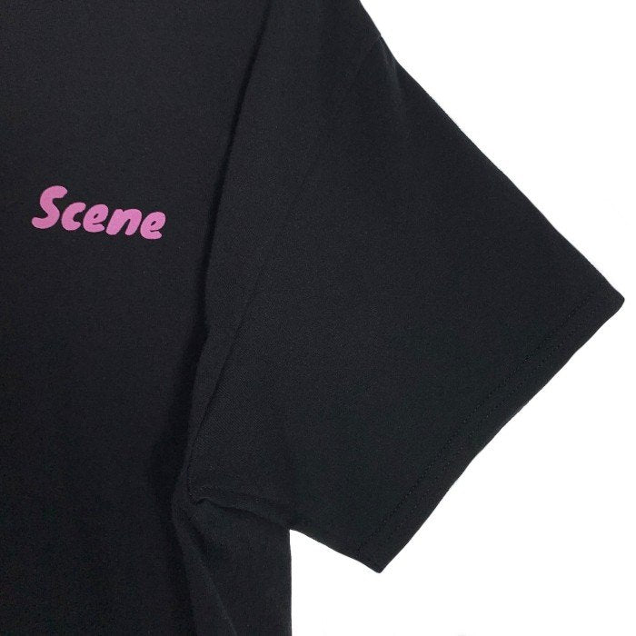 SCENE TOKYO シーントウキョウ おにぎりまん プリント Tシャツ ブラック Size L 福生店