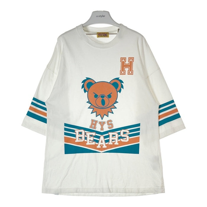 HYSTERIC GLAMOUR ヒステリックグラマー 01221CT03 HYSTERIC BEAR フットボールチームユニフォーム Tシャツ ホワイト sizeF 瑞穂店