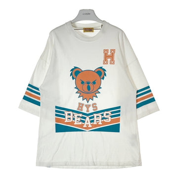 HYSTERIC GLAMOUR ヒステリックグラマー 01221CT03 HYSTERIC BEAR フットボールチームユニフォーム Tシャツ ホワイト sizeF 瑞穂店