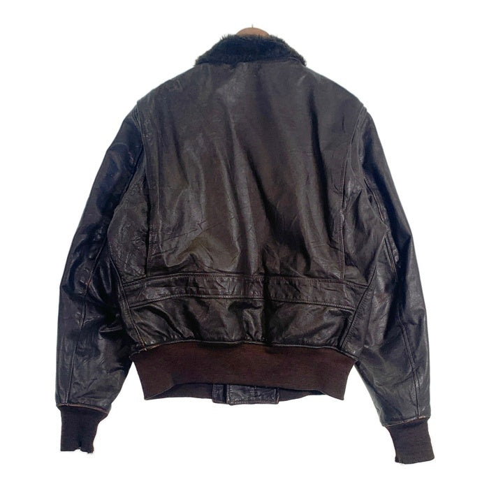 U.S. NAVY 米海軍 USN G-1 LEATHER FLIGHT JACKET レザー フライト ジャケット グレー 8415-00-526-7624 Size 48 福生店