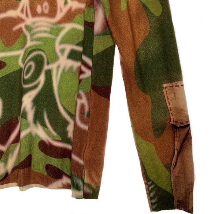 MARK&LONA マークアンドロナ Wile E Camo Cashmere Sweater コヨーテ カモフラージュ カシミヤセーター パーカー グリーン MLM-3C-AB23 Size 48 福生店