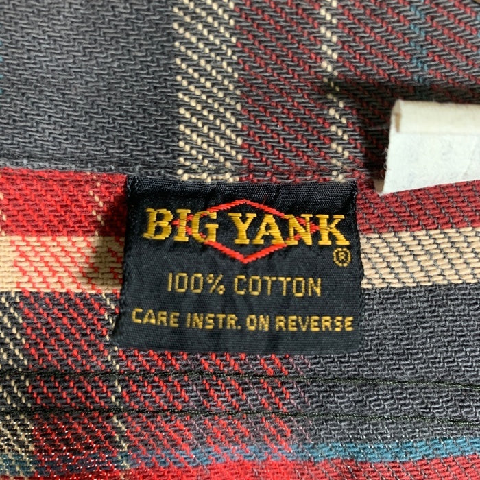 70's BIG YANK ビッグヤンク Plaid Flannel Shirt チェック フランネルシャツ レッド イエロー ブラウン Size S 福生店