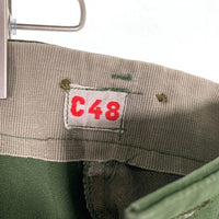 スウェーデン軍 ミリタリーカーゴパンツ ダブルニー グリーン Size C48 福生店