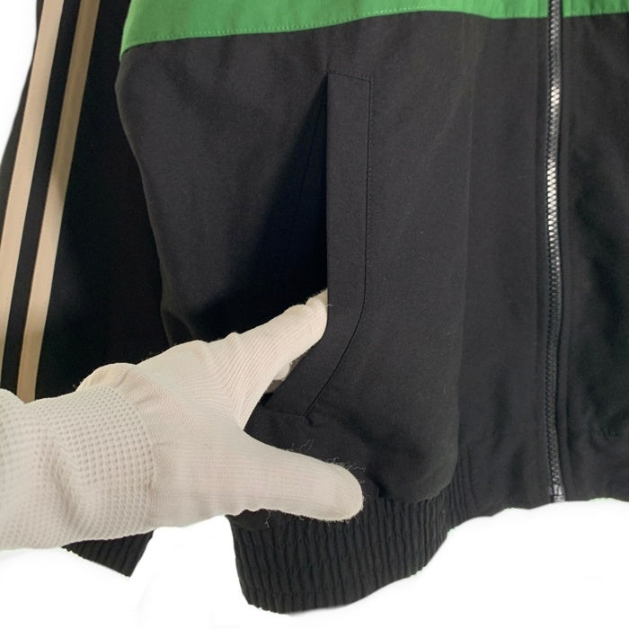 90-00's adidas アディダス スリーストライプ トラックジャケット トレフォイル刺繡 ブラック 万国旗タグ ベトナム製 Size L 福生店