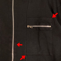 agnes.b homme. アニエスベーオム ハイネック ジップアップカットソー コットン ブラック フランス製 Size 3 福生店