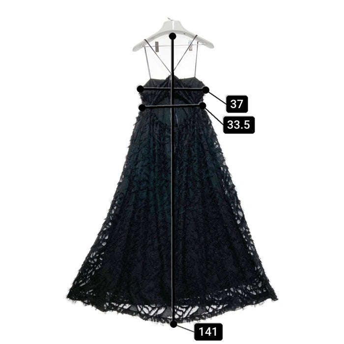 Ray Beams レイビームス フリンジフレアキャミワンピース ブラック size0 瑞穂店