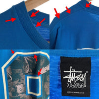 STUSSY ステューシー Sロゴ プリントTシャツ ブルー メキシコ製 Size XXL 福生店