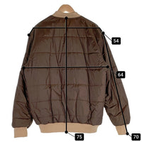 90-00's TRIPLE FIVE SOUL トリプルファイブソウル リバーシブル ナイロン ジップアップ中綿ジャケット リブ ベージュ ブラウン Size XL 福生店