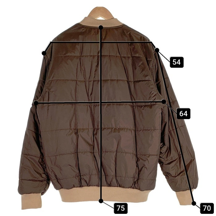 90-00's TRIPLE FIVE SOUL トリプルファイブソウル リバーシブル ナイロン ジップアップ中綿ジャケット リブ ベージュ ブラウン Size XL 福生店