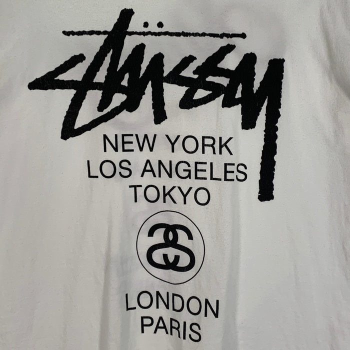 STUSSY ステューシー ワールドツアー プリントTシャツ ホワイト メキシコ製 Size XL 福生店