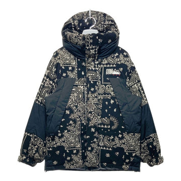 FIRST DOWN ファーストダウン 203-1501 ペイズリー柄 ダウンジャケット ブラック sizeS 瑞穂店