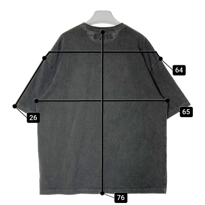 NEIGHBORHOOD ネイバーフッド 241UNNH-CSM02 24SS PIGMENT DYE CREWNECK SS ピグメント染め ロゴプリント Tシャツ グレー sizeXL 瑞穂店