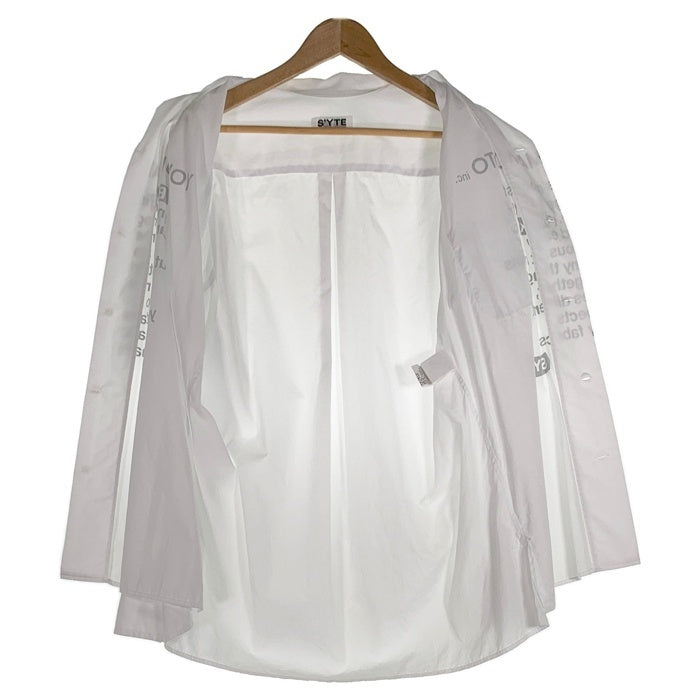 S'YTE サイト ヨウジヤマモト メッセージプリントシャツ ホワイト オープンカラー UT-B64-036 Size 3 福生店