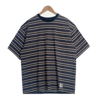 Hide and Seek ハイドアンドシーク 26SS Border S/S Tee ボーダーショートスリーブTシャツ グレー グリーン HT-040926 Size XL 福生店