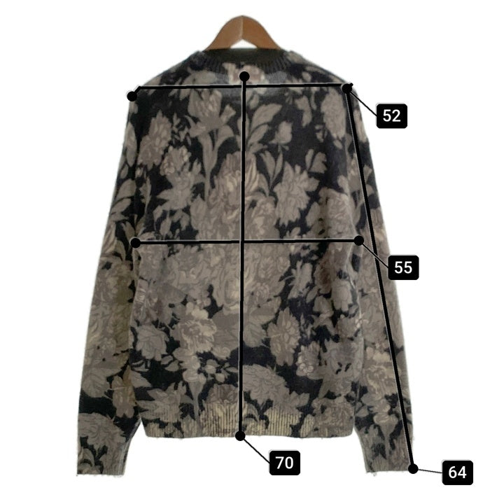 SUPREME シュプリーム 19SS Printed Floral Angora Sweater フローラル プリント  クルーネック セーター グレー Size L 福生店