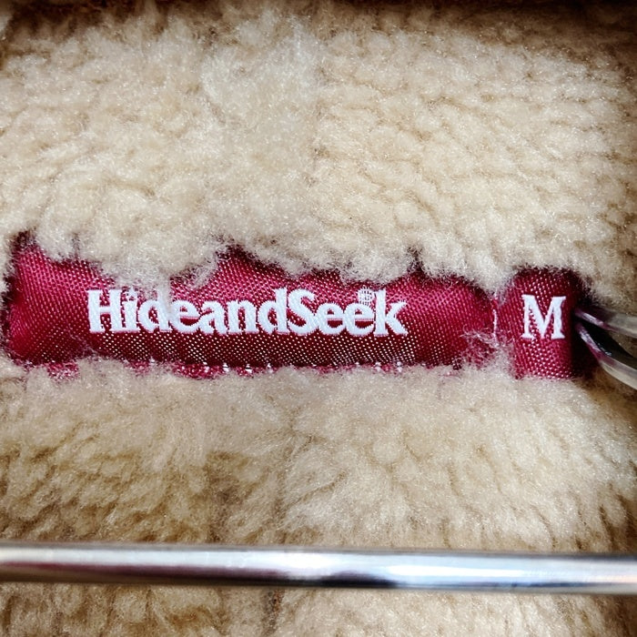 HIDE AND SEEK ハイドアンドシーク B-3 JACKET フェイクムートン フライトジャケット ベージュ HJ-110122 Size M 瑞穂店