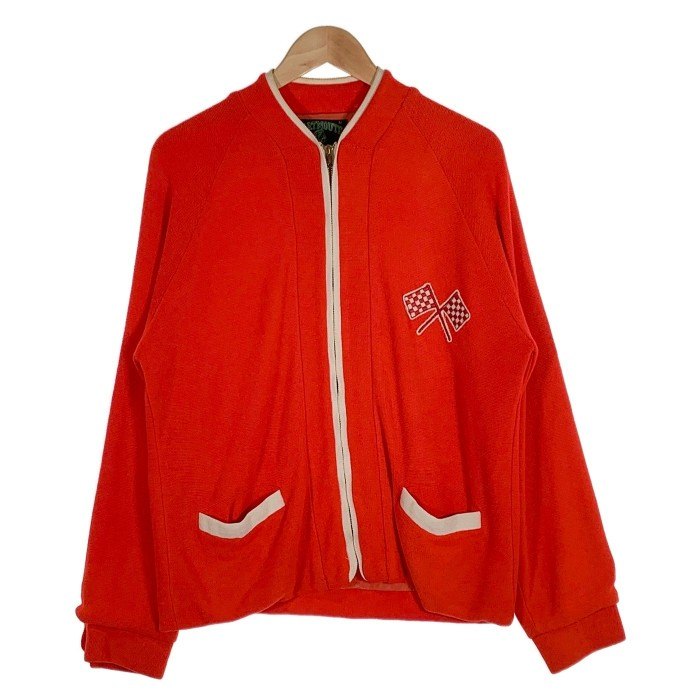 60's DARTMOUTH SPORTSWEAR ジップアップ ニットカーディガン レッド TALONジップ Size M 福生店