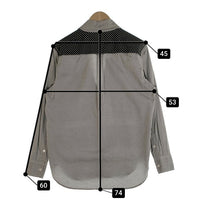 GANRYU ガンリュウ 14SS 3B テーラード シャツジャケット チェック ドット シャンブレー グレー EM-B005 AD2013 Size S 福生店