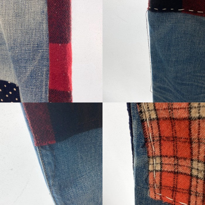 JUNYA WATANABE COMME des GARCONS ジュンヤワタナベ コムデギャルソン JL-P203 AD2013 異素材パッチワーク デニムパンツ ジーンズ インディゴ SizeS 瑞穂店