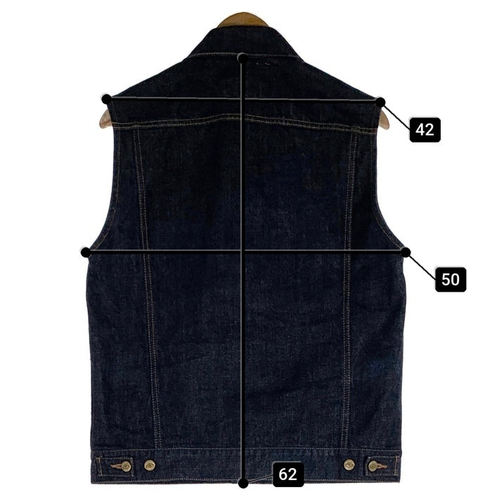 CUT-RATE カットレイト デニムベスト インディゴ Size L 福生店