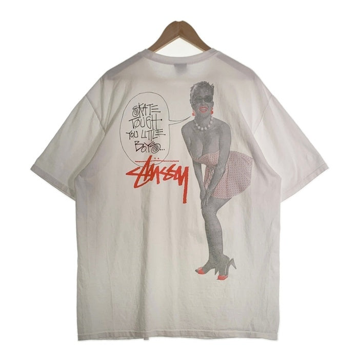 STUSSY ステューシー Skate Tough Tee 半袖 プリント Tシャツ ホワイト Size XL 福生店