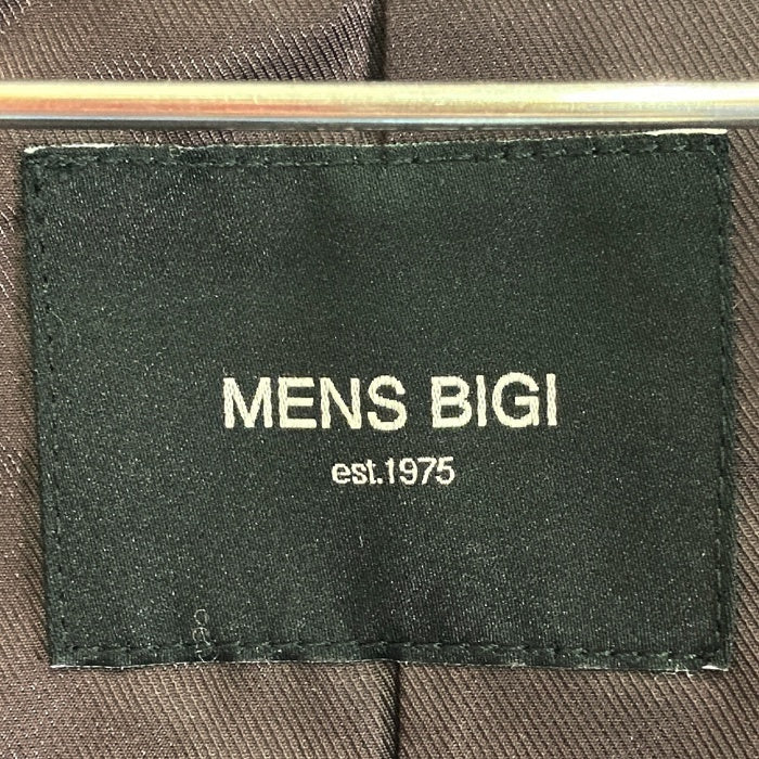 MENS BIGI メンズビギ M0143LJM001 スタンドカラー シングルライダース レザージャケット ブラック size03 瑞穂店