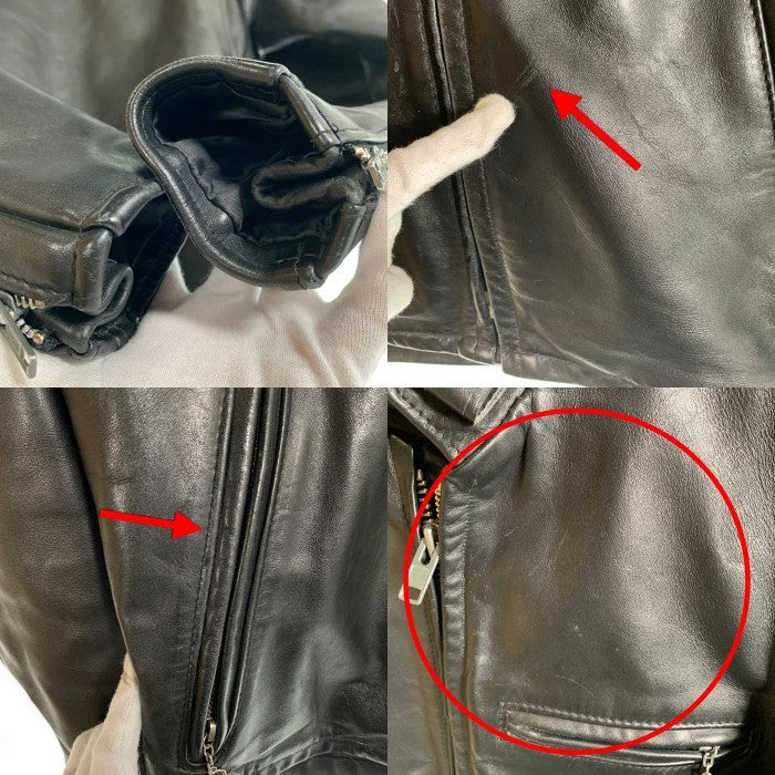 Schott ショット  レザーシングルライダースジャケット 641 ボアライナー付 ブラック Size 34 福生店