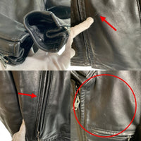 Schott ショット  レザーシングルライダースジャケット 641 ボアライナー付 ブラック Size 34 福生店