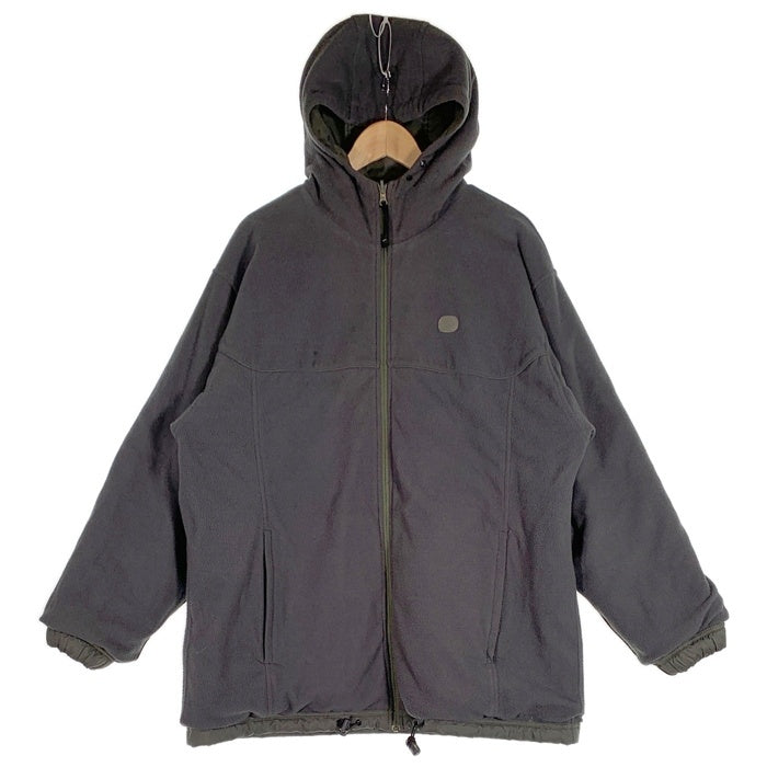 00’s NIKE ナイキ リバーシブル フーデッドジャケット ナイロン フリース モスグリーン チャコール Size M 福生店